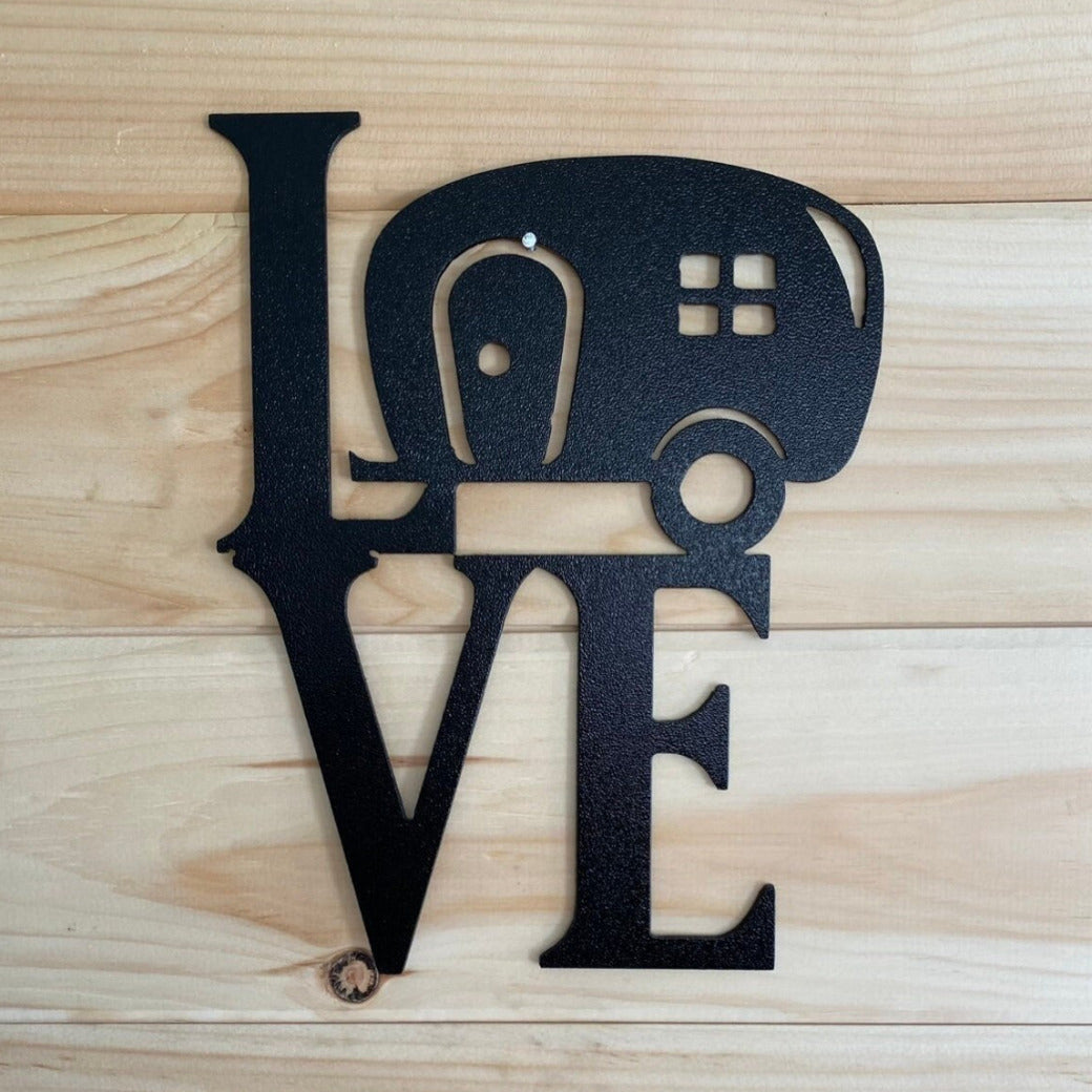 Love Camping Metal Sign - Camper Sign - Metal Camper Decor - RV Decor - Metal Camper Wall Art - Gift For Camper - Christmas Gift - Camper