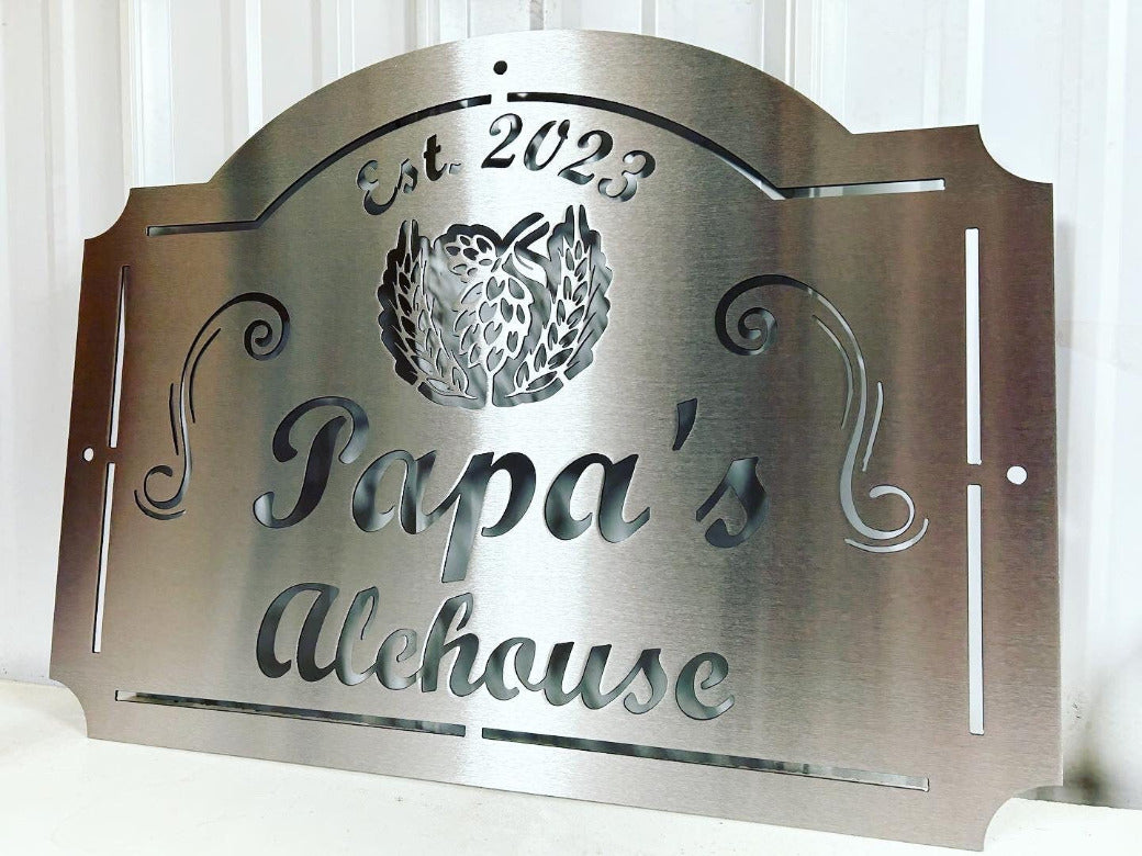 Personalized Metal Bar Sign - Alehouse, Tap, Pub, Lounge - Custom Metal Sign - Personalized Gifts For Him - Wall Decor - Gifts for Him