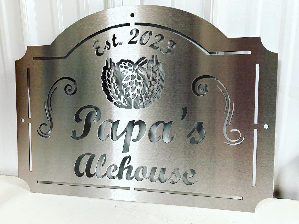 Personalized Metal Bar Sign - Alehouse, Tap, Pub, Lounge - Custom Metal Sign - Personalized Gifts For Him - Wall Decor - Gifts for Him