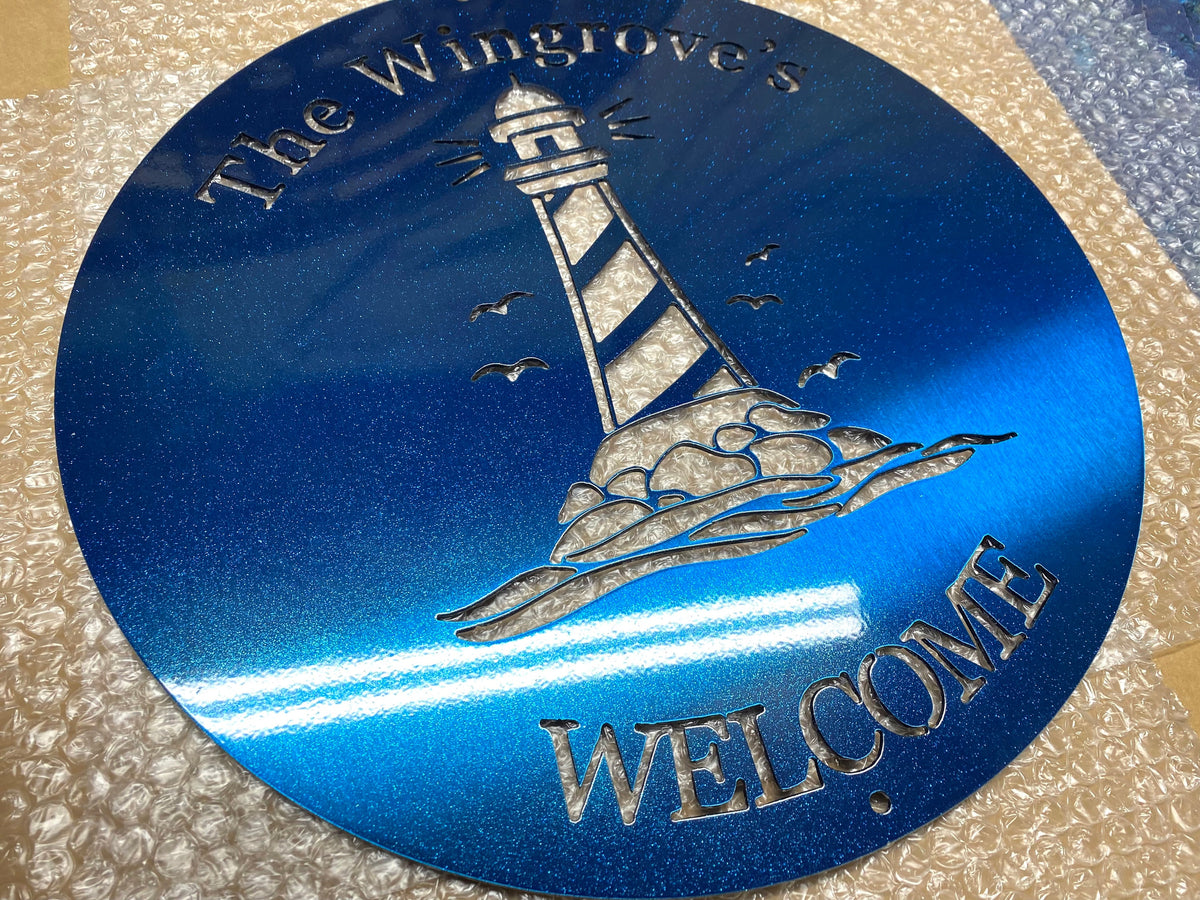 Lighthouse Personalized Sign - American Aftermarkets Metalworks