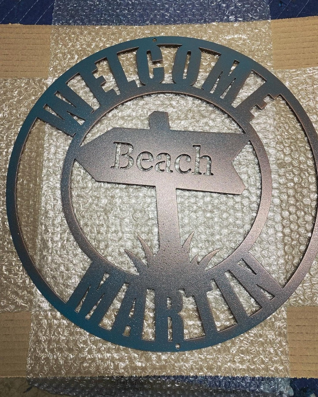 Personalized Metal Beach Sign - Beach Sign - Beach House Sign - Family Last Name Sign - Custom Beach Sign - Beach House - Beach Decor
