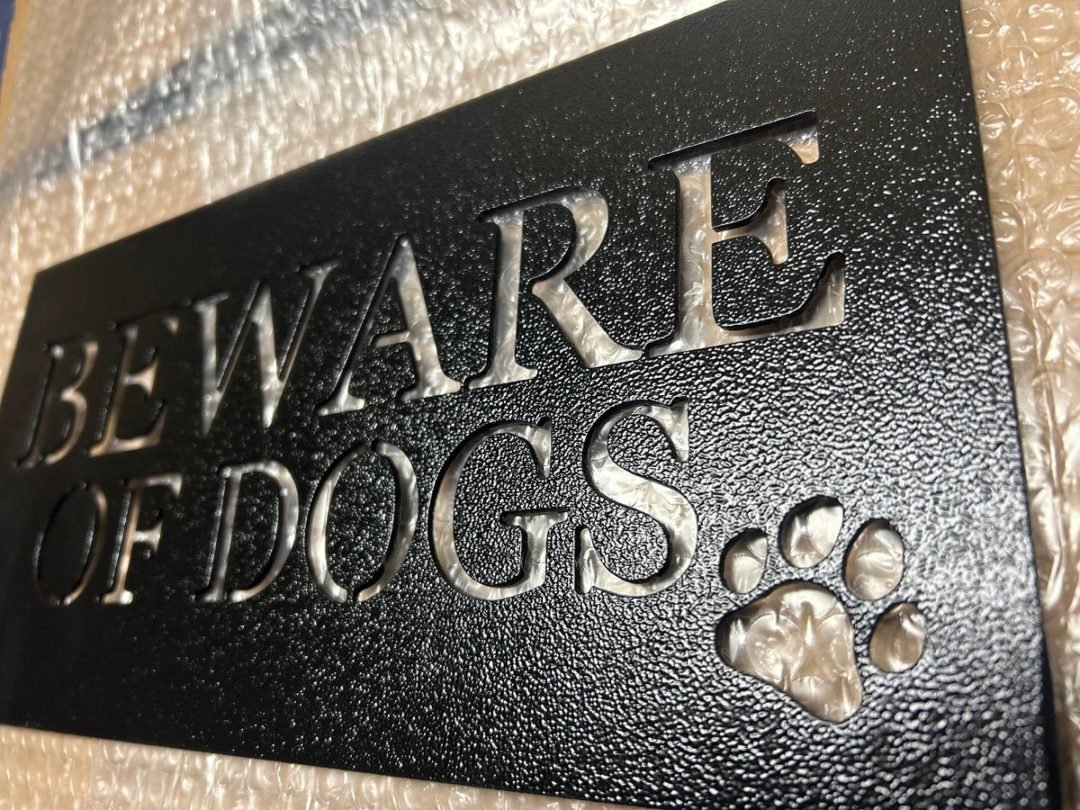 Beware of Dogs Metal Sign - Beware of Dog - Outdoor Metal Sign Beware of Dogs - Custom Beware Of Dogs Metal Outdoor Sign - Powder Coated