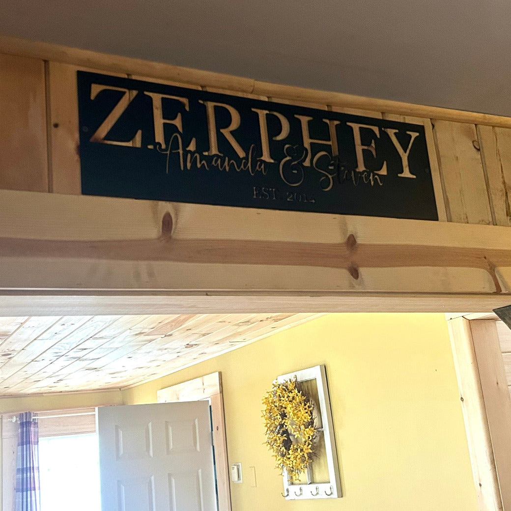 Personalized Wedding Gift - Metal Last Name & Date Sign - Bridal Shower Gift - Anniversary Gift - Personalized Gifts - Wall Art - Metal Sign