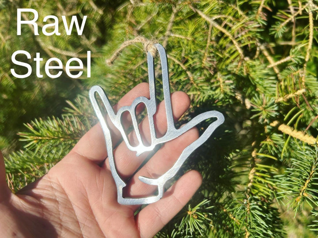 ASL I Love You Ornament - American Aftermarkets Metalworks