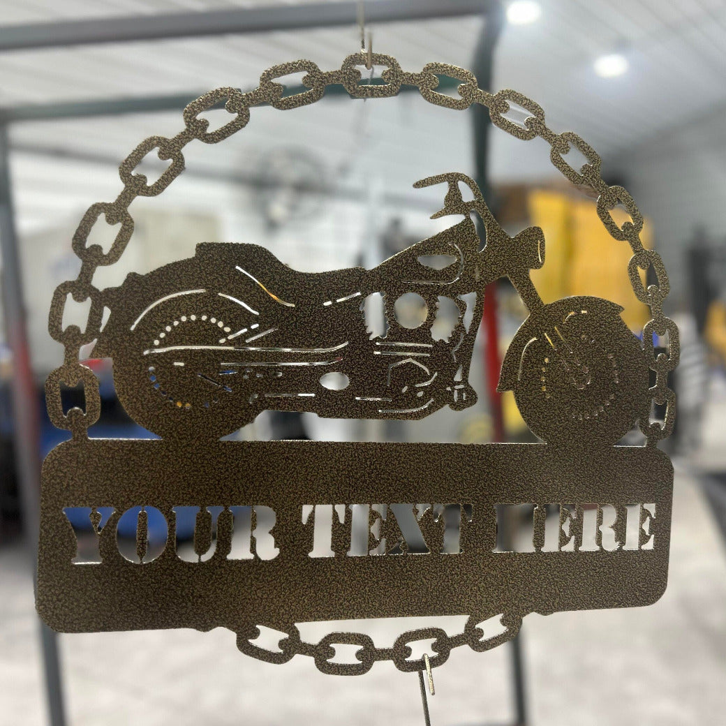 Personalized Motorcycle Sign - Metal Bike Sign - Motorcycle Garage Sign - Gift For Him - Christmas Gift - Metal Custom Motorcycle Decor