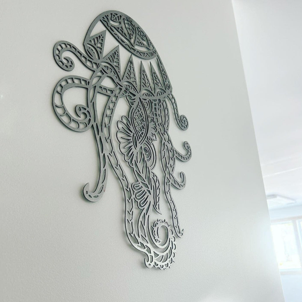 Metal Jellyfish Wall Decor - Mandala Jellyfish Art - Metal Jellyfish Decor - Jellyfish Decor - Mandala Decor - Coastal Wall Art - Christmas