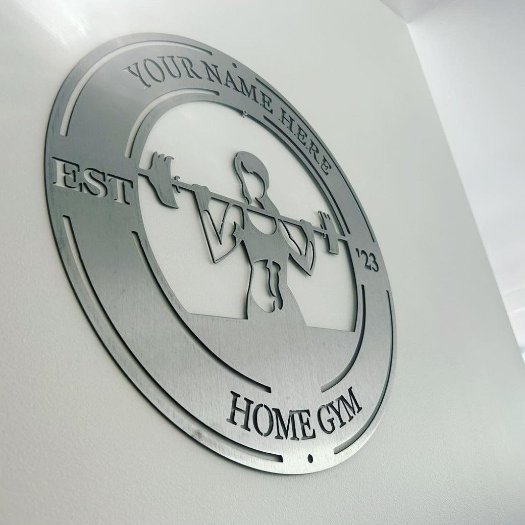 Woman Work Out Sign - Fitness Home Gym Decor - Metal Wall Art - Woman's Home Gym Sign - Christmas Gift for Her - Gym Sign - Gym Decor