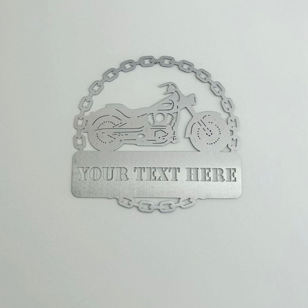 Personalized Motorcycle Sign - Metal Bike Sign - Motorcycle Garage Sign - Gift For Him - Christmas Gift - Metal Custom Motorcycle Decor