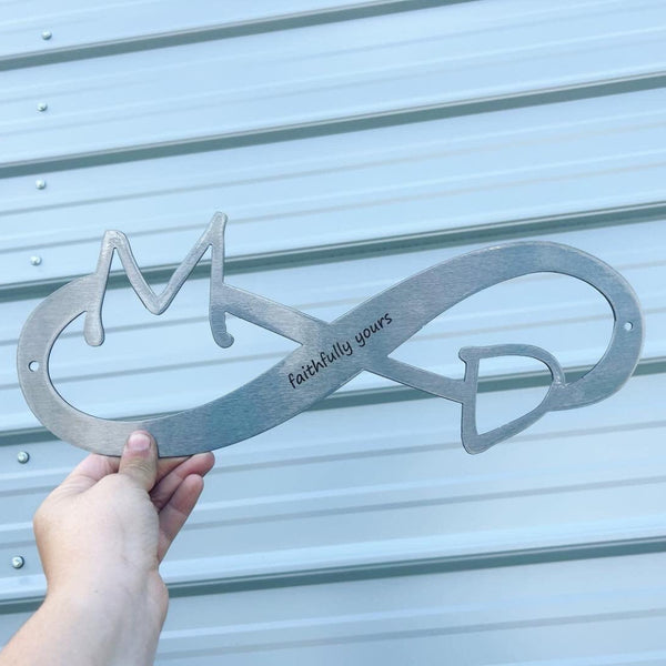 Infinity Sign Gate Personalized Metal Infinity Sign - American Aftermarkets Metalworks