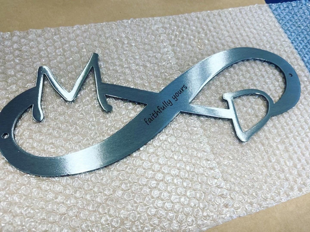 Infinity Sign Custom Personalized Metal Infinity Sign - American Aftermarkets Metalworks