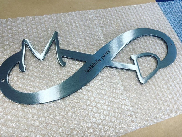 Personalized Metal Infinity Sign - American Aftermarkets Metalworks