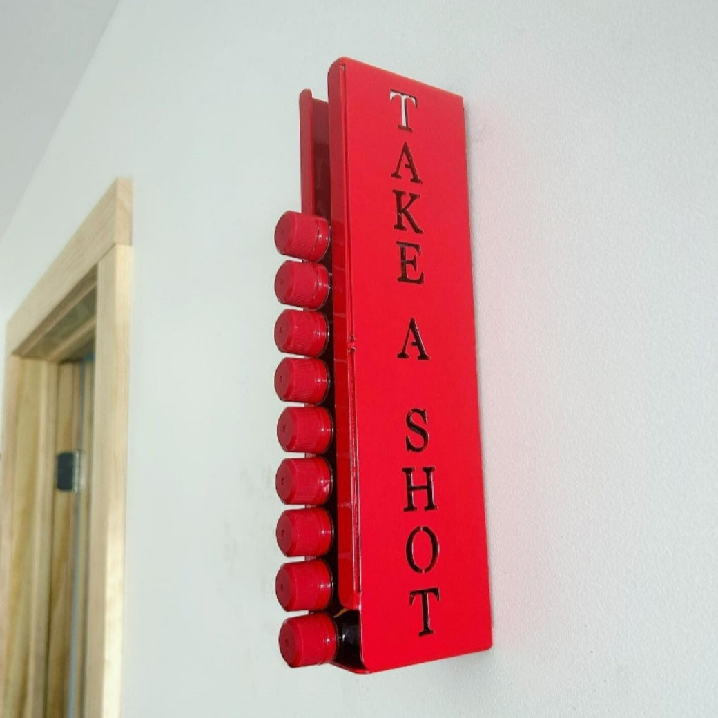 Metal Shot Dispenser - Whiskey Shot Dispenser - Personalized Gift - Gift for Him - Garage Gift - Home Bar - Bar Decor - Take A Shot