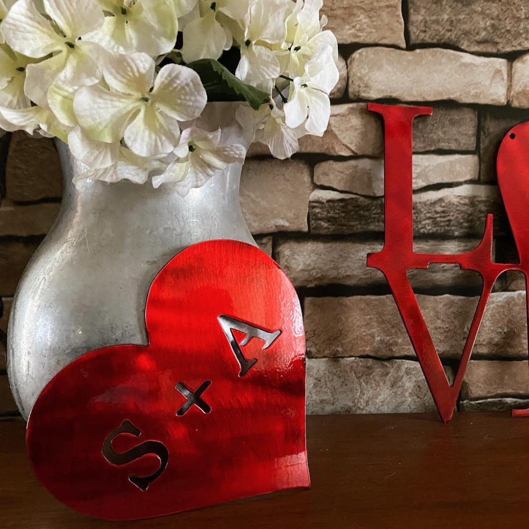 Initials Heart Personalized Sign