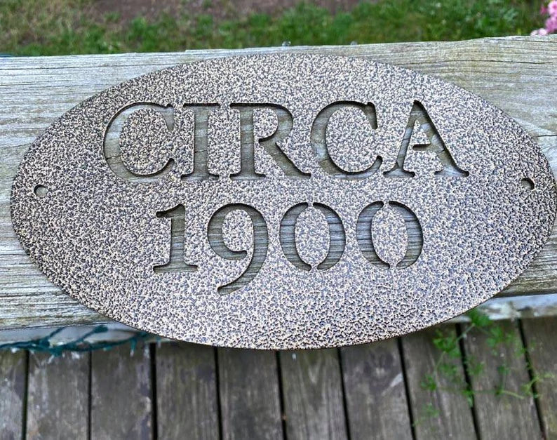 Metal Circa Sign