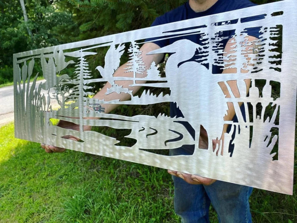 Metal Heron Panel