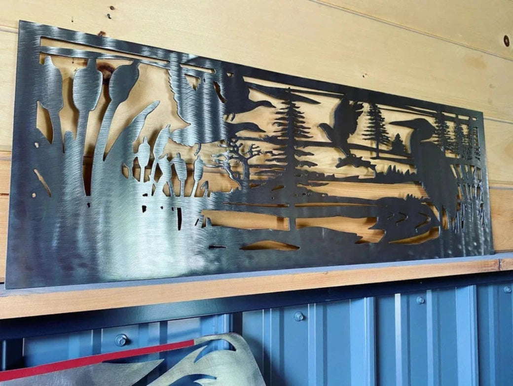 Decorative Steel Railing Insert, Metal Panel - Heron Design